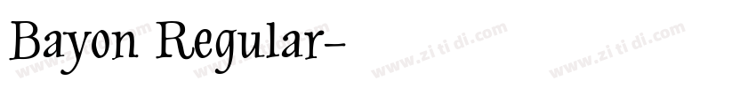 Bayon Regular字体转换